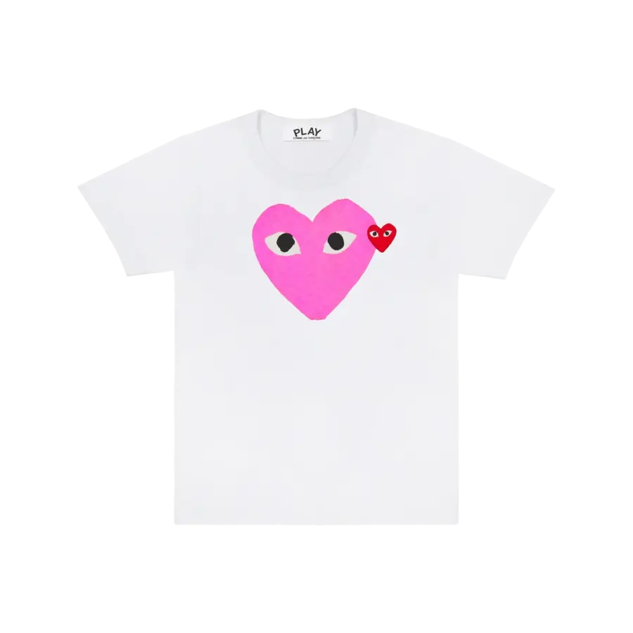 Comme des Garçons PLAY t-shirt cuore rosa